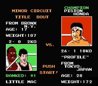 Mike Tyson s Punch-Out sur Nintendo Nes